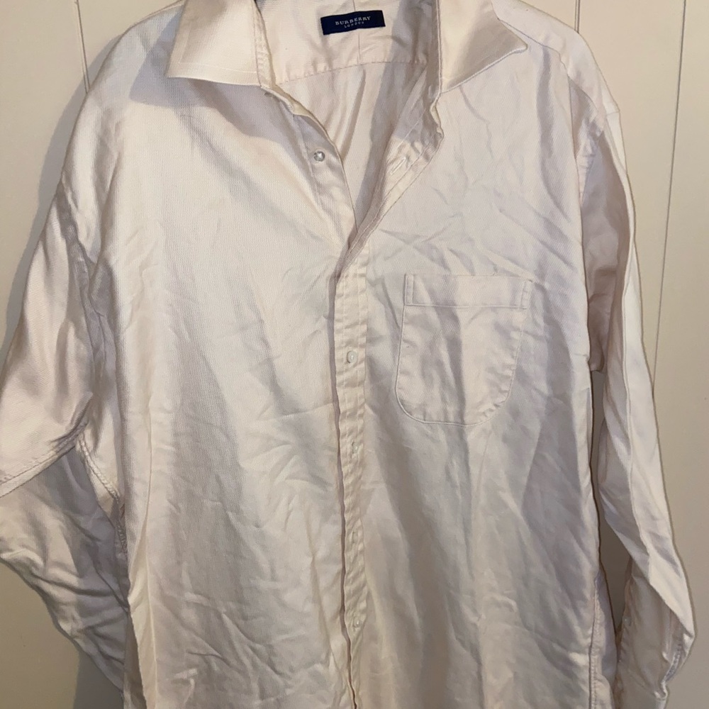 Burberry London button down shirt cream